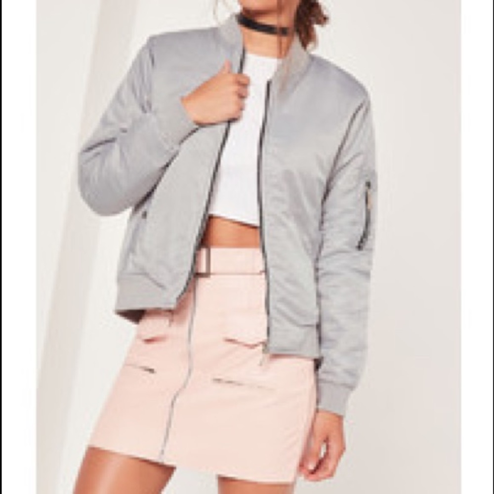 Missguided Grey Bomber